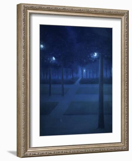 Nocturne Dans Le Parc Royal, Brussels-William Degouve De Nuncques-Framed Giclee Print