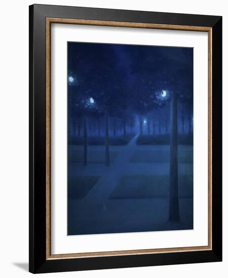 Nocturne Dans Le Parc Royal, Brussels-William Degouve De Nuncques-Framed Giclee Print