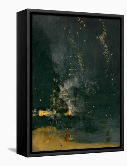 Nocturne in Black and Gold, the falling Rocket, 1875 (Oil on Panel)-James Abbott McNeill Whistler-Framed Premier Image Canvas