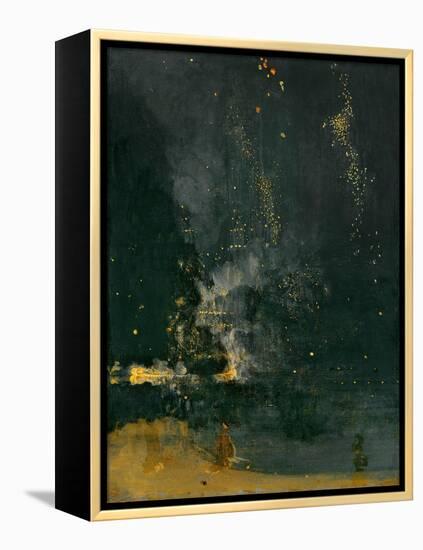 Nocturne in Black and Gold, the falling Rocket, 1875 (Oil on Panel)-James Abbott McNeill Whistler-Framed Premier Image Canvas