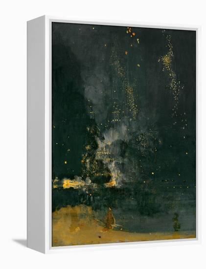 Nocturne in Black and Gold, the falling Rocket, 1875 (Oil on Panel)-James Abbott McNeill Whistler-Framed Premier Image Canvas