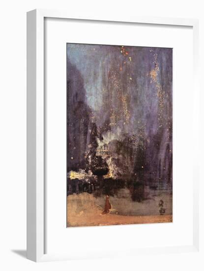 Nocturne in Black and Gold, the Falling Rocket-James Abbott McNeill Whistler-Framed Art Print