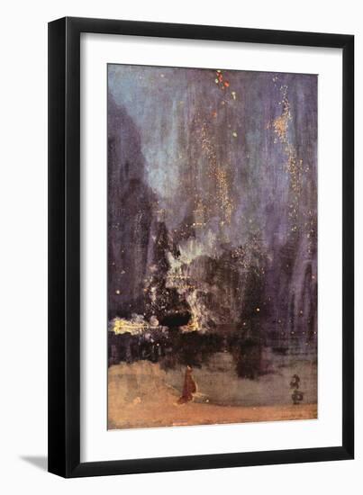 Nocturne in Black and Gold, the Falling Rocket-James Abbott McNeill Whistler-Framed Art Print