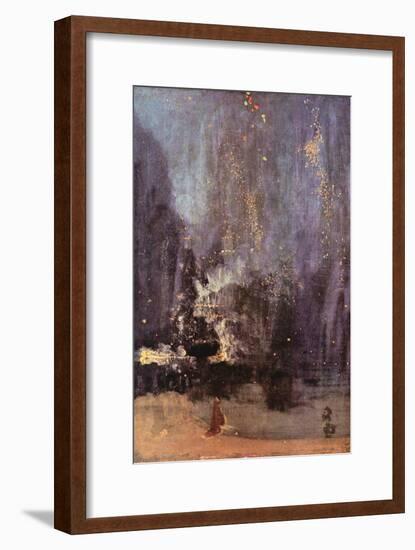 Nocturne in Black and Gold, the Falling Rocket-James Abbott McNeill Whistler-Framed Art Print