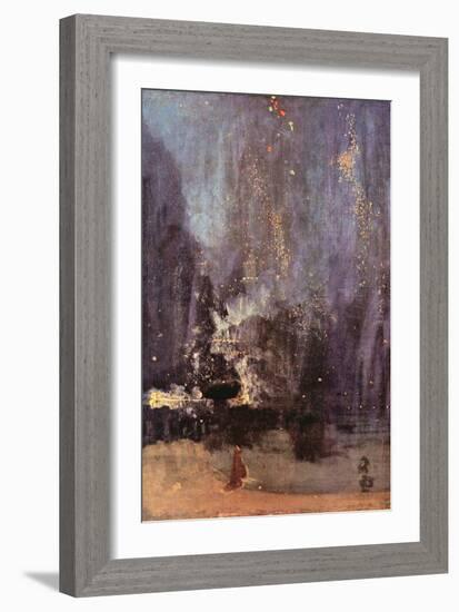 Nocturne in Black and Gold, the Falling Rocket-James Abbott McNeill Whistler-Framed Premium Giclee Print