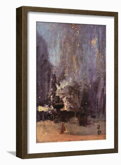 Nocturne in Black and Gold, the Falling Rocket-James Abbott McNeill Whistler-Framed Premium Giclee Print
