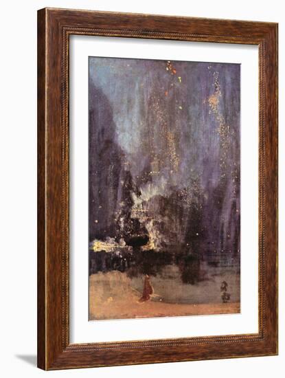 Nocturne in Black and Gold, the Falling Rocket-James Abbott McNeill Whistler-Framed Premium Giclee Print