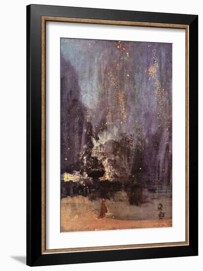 Nocturne in Black and Gold, the Falling Rocket-James Abbott McNeill Whistler-Framed Premium Giclee Print