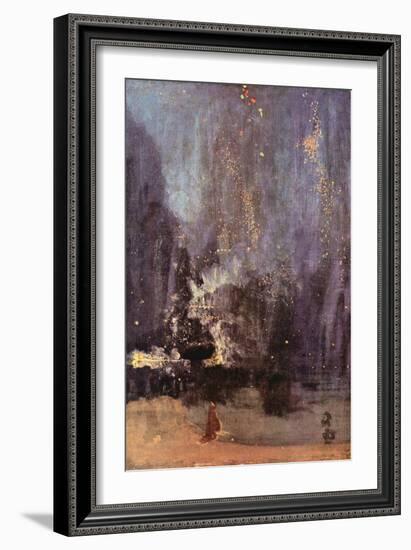 Nocturne in Black and Gold, the Falling Rocket-James Abbott McNeill Whistler-Framed Premium Giclee Print