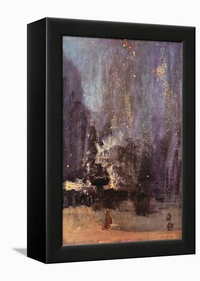 Nocturne in Black and Gold, the Falling Rocket-James Abbott McNeill Whistler-Framed Stretched Canvas