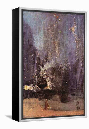 Nocturne in Black and Gold, the Falling Rocket-James Abbott McNeill Whistler-Framed Stretched Canvas