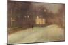 Nocturne in Gray and Gold, Snow in Chelsea-James Abbott McNeill Whistler-Mounted Art Print