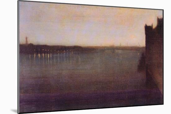 Nocturne In Gray and Gold, Westminster Bridge-James Abbott McNeill Whistler-Mounted Art Print
