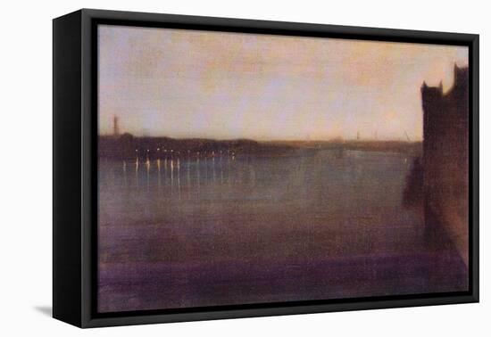 Nocturne in Gray and Gold, Westminster Bridge-James Abbott McNeill Whistler-Framed Stretched Canvas