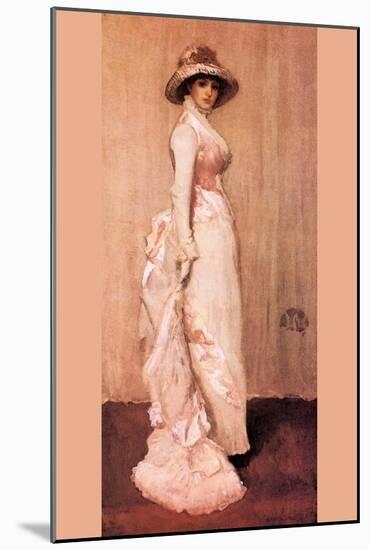 Nocturne In Pink and Gray, Portrait of Lady Meux-James Abbott McNeill Whistler-Mounted Art Print