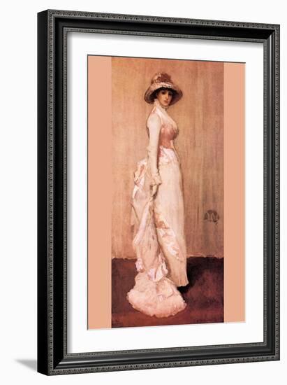 Nocturne In Pink and Gray, Portrait of Lady Meux-James Abbott McNeill Whistler-Framed Art Print