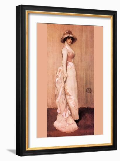 Nocturne In Pink and Gray, Portrait of Lady Meux-James Abbott McNeill Whistler-Framed Art Print