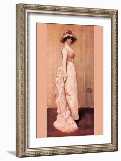 Nocturne in Pink and Gray, Portrait of Lady Meux-James Abbott McNeill Whistler-Framed Art Print