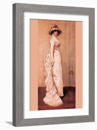 Nocturne in Pink and Gray, Portrait of Lady Meux-James Abbott McNeill Whistler-Framed Art Print