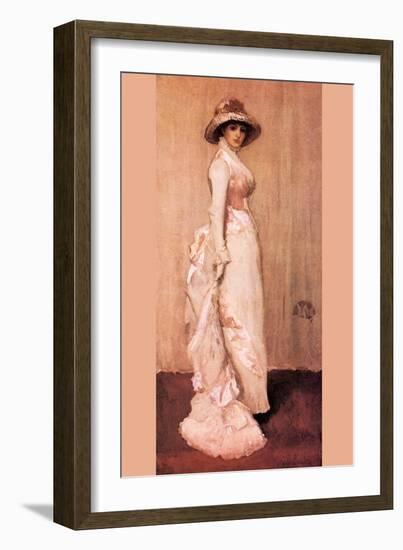 Nocturne in Pink and Gray, Portrait of Lady Meux-James Abbott McNeill Whistler-Framed Art Print