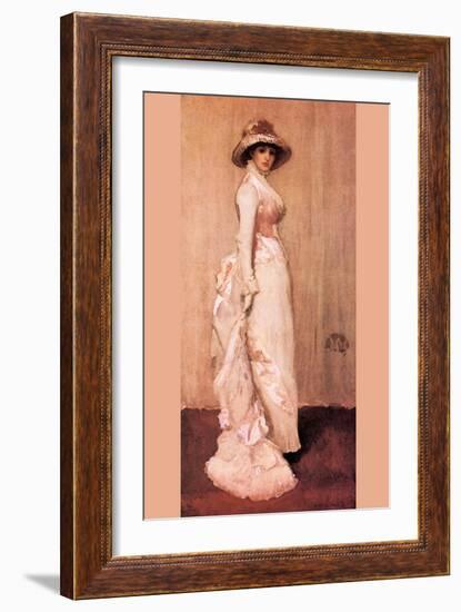 Nocturne in Pink and Gray, Portrait of Lady Meux-James Abbott McNeill Whistler-Framed Art Print