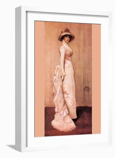 Nocturne in Pink and Gray, Portrait of Lady Meux-James Abbott McNeill Whistler-Framed Art Print