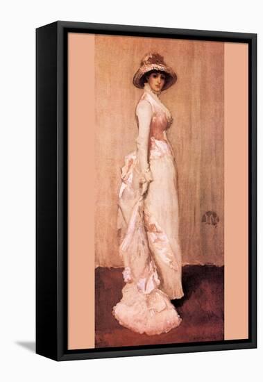 Nocturne in Pink and Gray, Portrait of Lady Meux-James Abbott McNeill Whistler-Framed Stretched Canvas