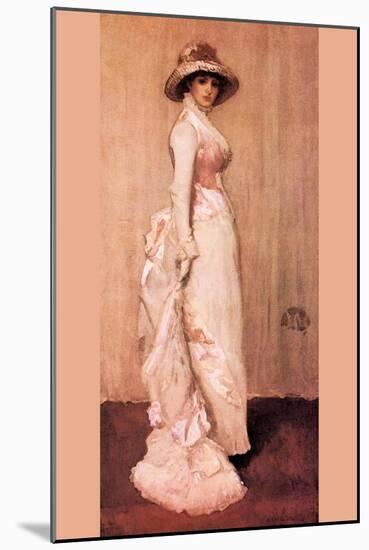 Nocturne In Pink and Gray, Portrait of Lady Meux-James Abbott McNeill Whistler-Mounted Art Print