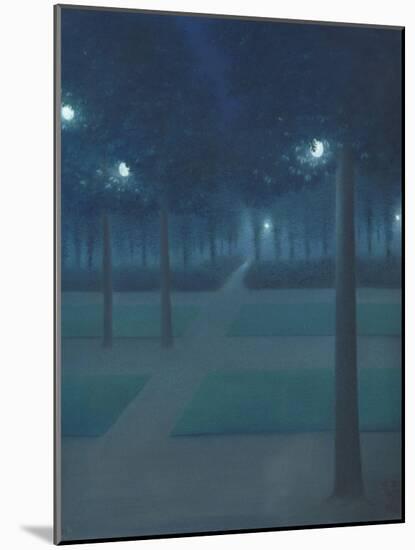 Nocturne in the Parc Royal, Brussels-William Degouve De Nuncques-Mounted Giclee Print