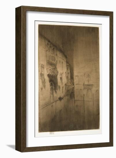 Nocturne: Palaces from The Second Venice Set, 1879-1880-James Abbott McNeill Whistler-Framed Giclee Print