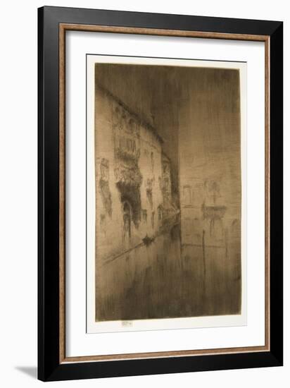 Nocturne: Palaces from The Second Venice Set, 1879-1880-James Abbott McNeill Whistler-Framed Giclee Print