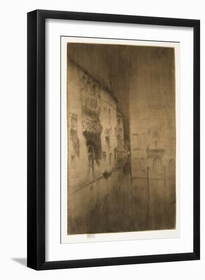 Nocturne: Palaces from The Second Venice Set, 1879-1880-James Abbott McNeill Whistler-Framed Giclee Print