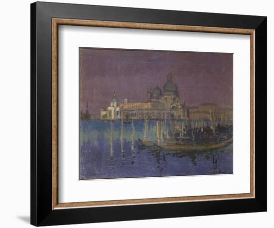 Nocturne: the Dogana and Santa Maria Della Salute, Venice, 1896 (Oil on Canvas)-Walter Richard Sickert-Framed Giclee Print