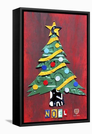 Noel Christmas Tree License Plate Art-Design Turnpike-Framed Premier Image Canvas
