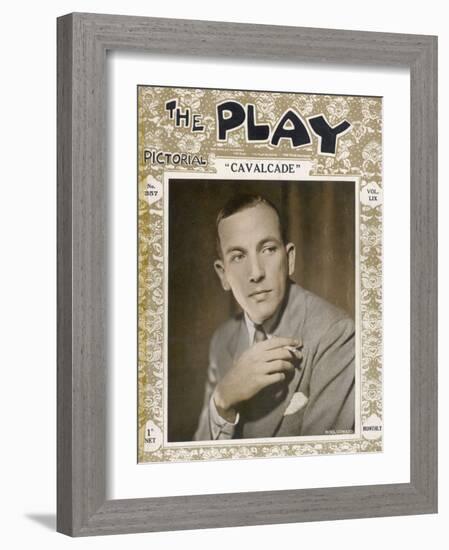 Noel Coward at the Time of His Play "Cavalcade" in 1931-null-Framed Photographic Print