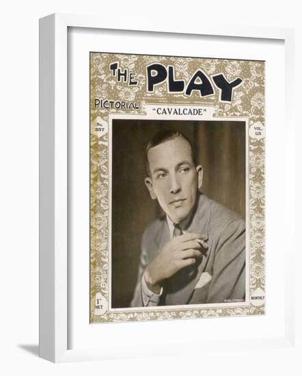 Noel Coward at the Time of His Play "Cavalcade" in 1931-null-Framed Photographic Print