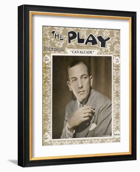Noel Coward at the Time of His Play "Cavalcade" in 1931-null-Framed Photographic Print