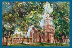 Independence Hall-Noel Miles-Stretched Canvas