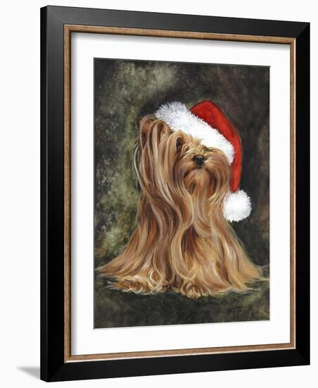 Noel - Yorkshire Terrier-Barbara Keith-Framed Giclee Print
