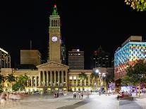 Brisbane Town Council Building Illuminated at Night, Long Exposure, Brisbane, Queensland, Australia-Noelia Ramon-Photographic Print