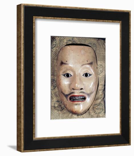 Noh mask representing a samurai, Japan, 1390-Werner Forman-Framed Photographic Print