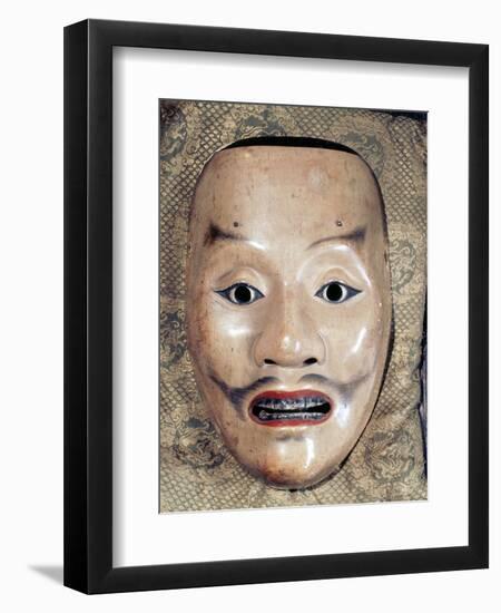 Noh mask representing a samurai, Japan, 1390-Werner Forman-Framed Photographic Print