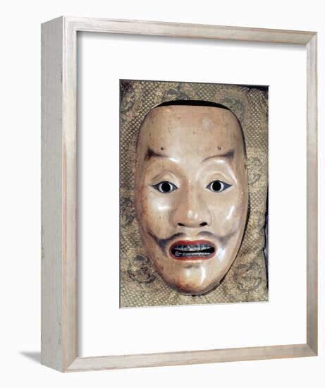 Noh mask representing a samurai, Japan, 1390-Werner Forman-Framed Photographic Print