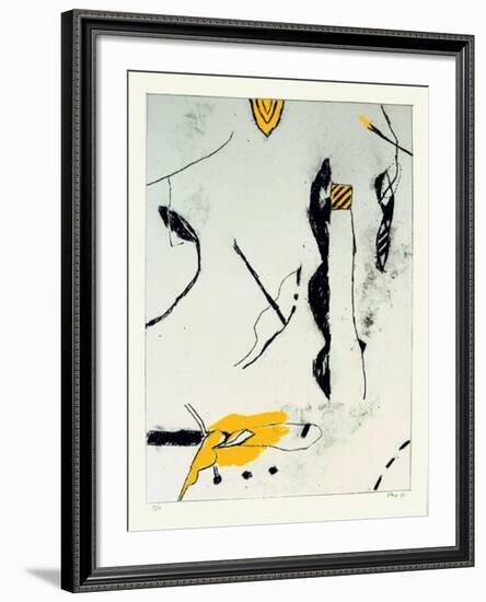 Noir Blanc Gris Jaune II-Francois Bruetschy-Framed Limited Edition