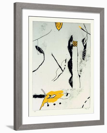 Noir Blanc Gris Jaune II-Francois Bruetschy-Framed Limited Edition