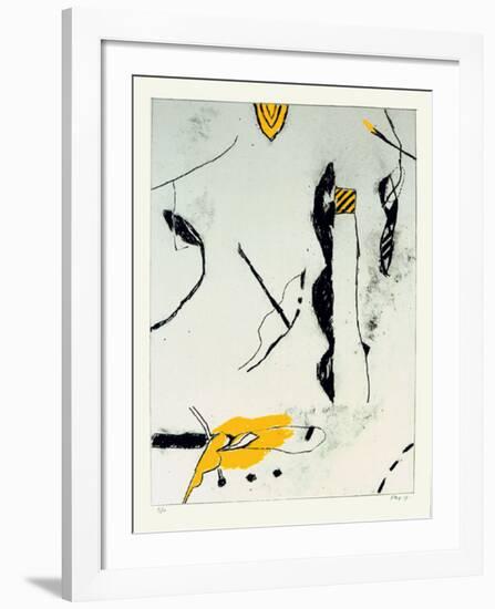 Noir Blanc Gris Jaune II-Francois Bruetschy-Framed Limited Edition