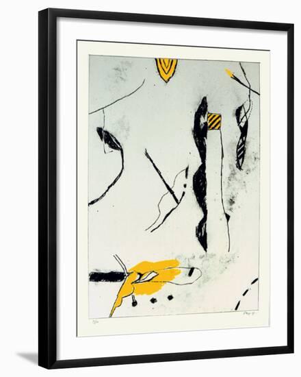 Noir Blanc Gris Jaune II-Francois Bruetschy-Framed Limited Edition