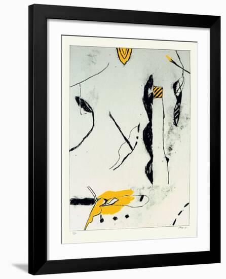 Noir Blanc Gris Jaune II-Francois Bruetschy-Framed Limited Edition