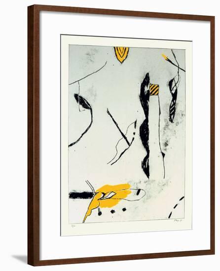 Noir Blanc Gris Jaune II-Francois Bruetschy-Framed Limited Edition