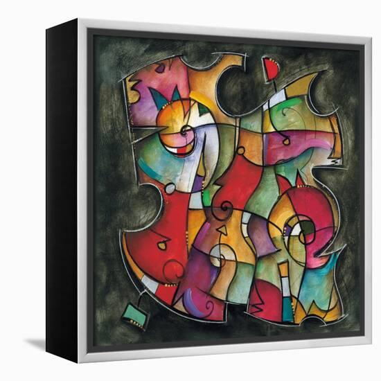 Noir Duet I-Eric Waugh-Framed Stretched Canvas